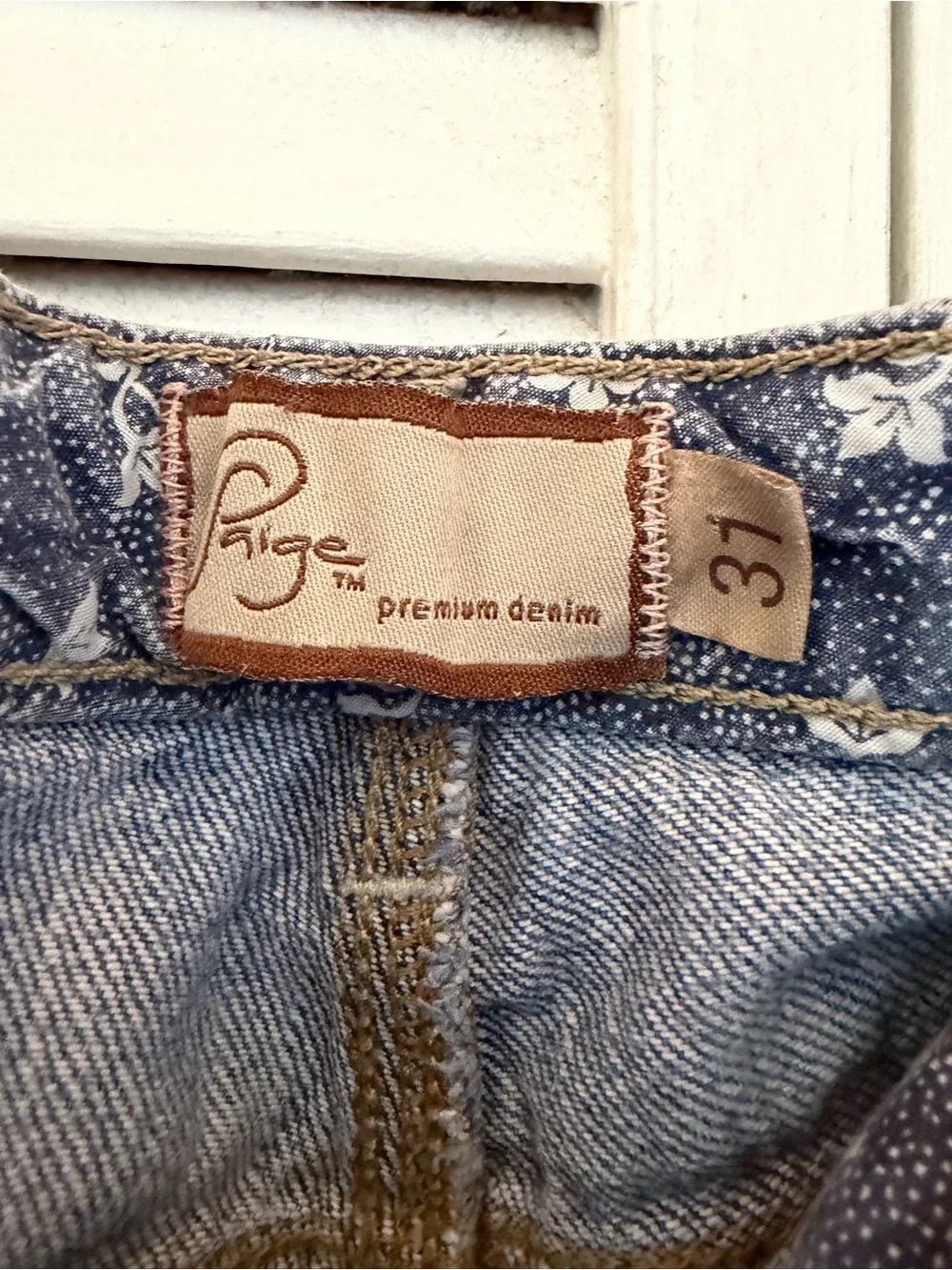 Paige Premium Denim Light Blue Distressed Denim Cutoff Shorts